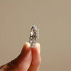solid gold with round brilliant cut diamond ring.