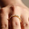 Baguette and Round  0.64 CT Lab Created Diamond Half Eternity Band