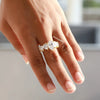 Pear cut diamond ring for Anniversary gift for her.