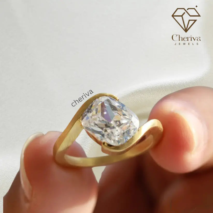 4 Carat Cushion Cut Lab Grown Diamond Solitaire Ring