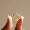 solid gold for half eternity wedding band.
