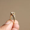 IGI certified on round brilliant cut diamond engagement ring.