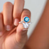 open gap ring in pave setting.
