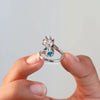 open gap ring with prong setting.