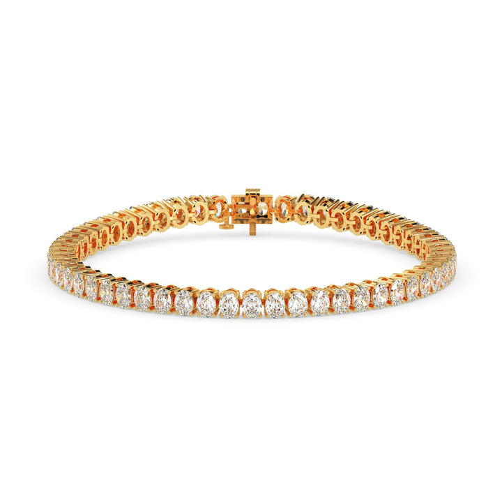 gold bracelet adorned with sparkling diamonds for an elegant, everyday look
