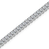 Stylish silver link chain bracelet featuring lab-grown diamonds for a sleek and sustainable look