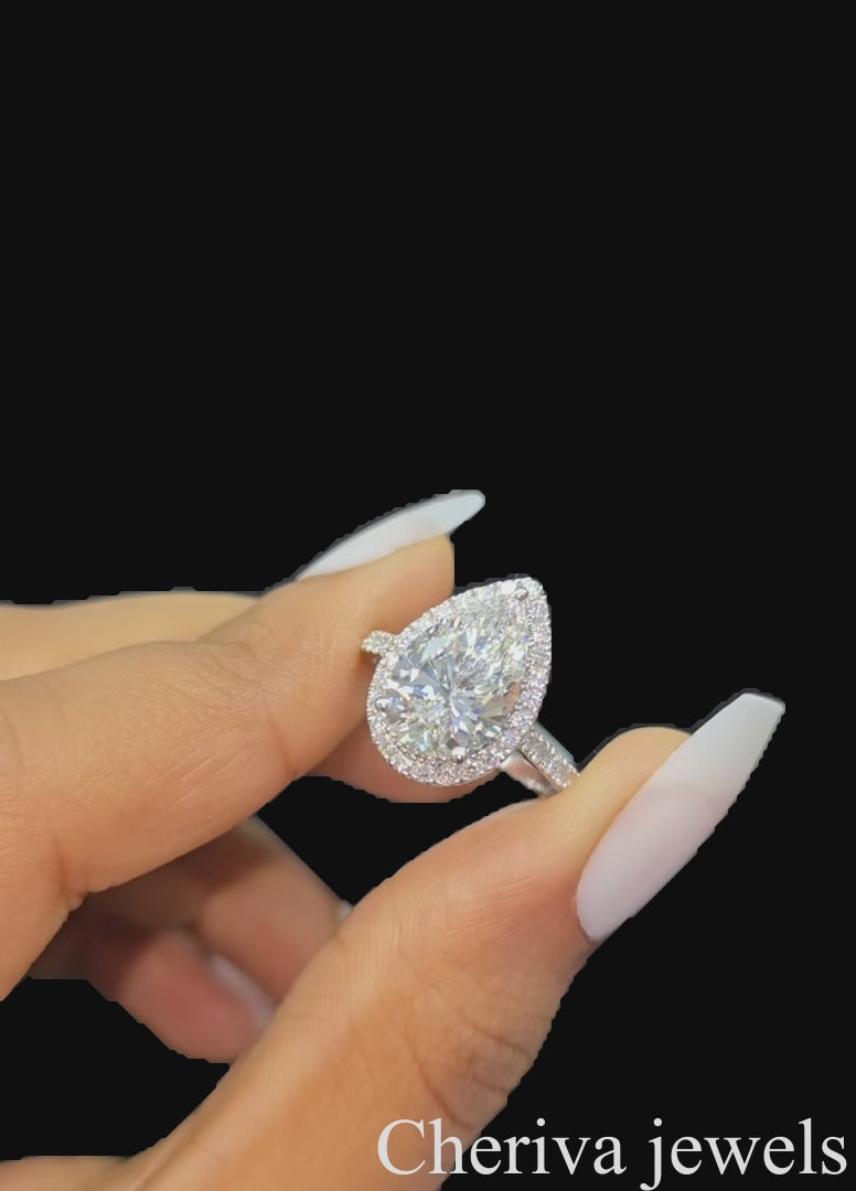 Certified lab grown diamond rings as gift for wife.