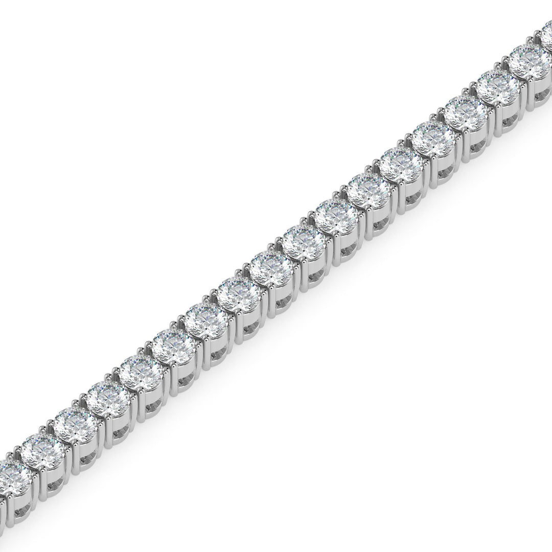 "Elegant bracelet featuring 5 carats of round cut lab-grown diamonds for a radiant and ethical shine"

