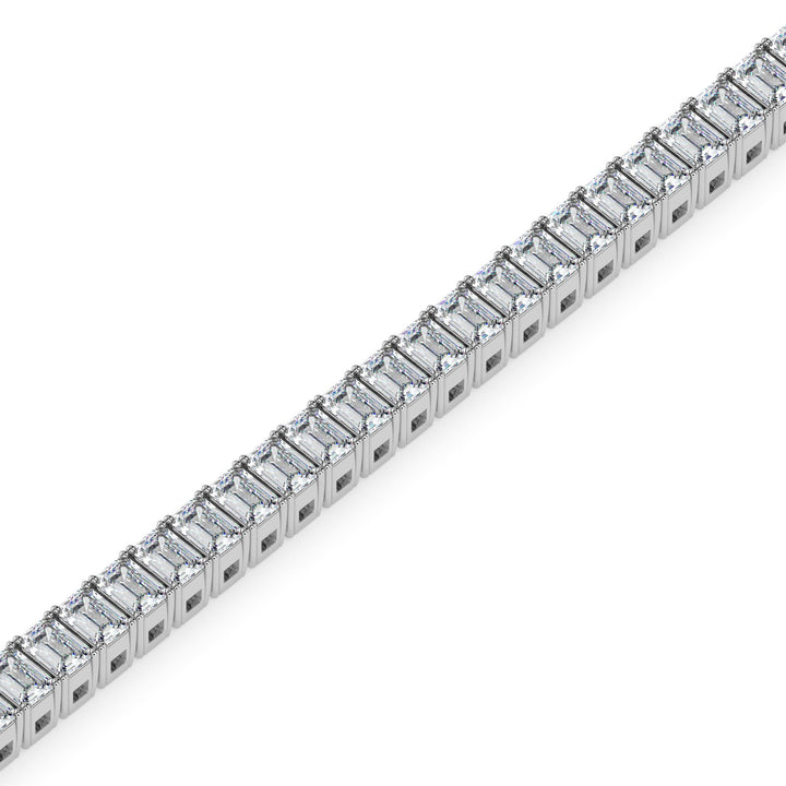 Diamond tennis bracelet on a white background