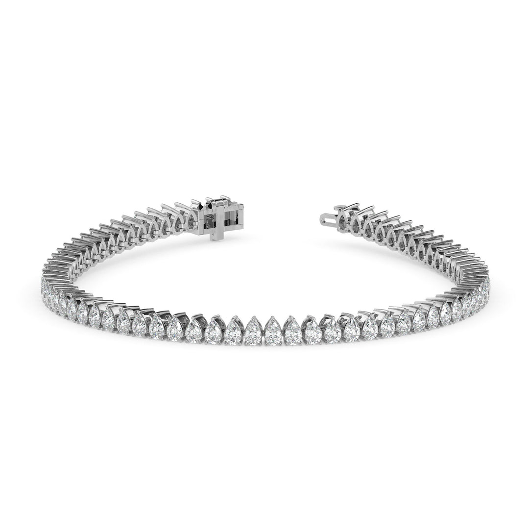 Silver Diamond bracelet on a white background