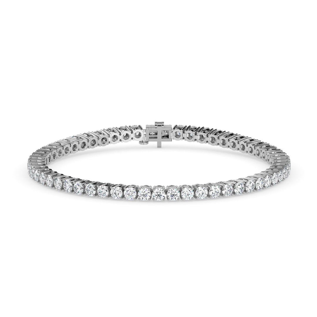 Elegant white lab-grown diamond bracelet showcasing a modern design with ethically sourced, luminous diamonds"